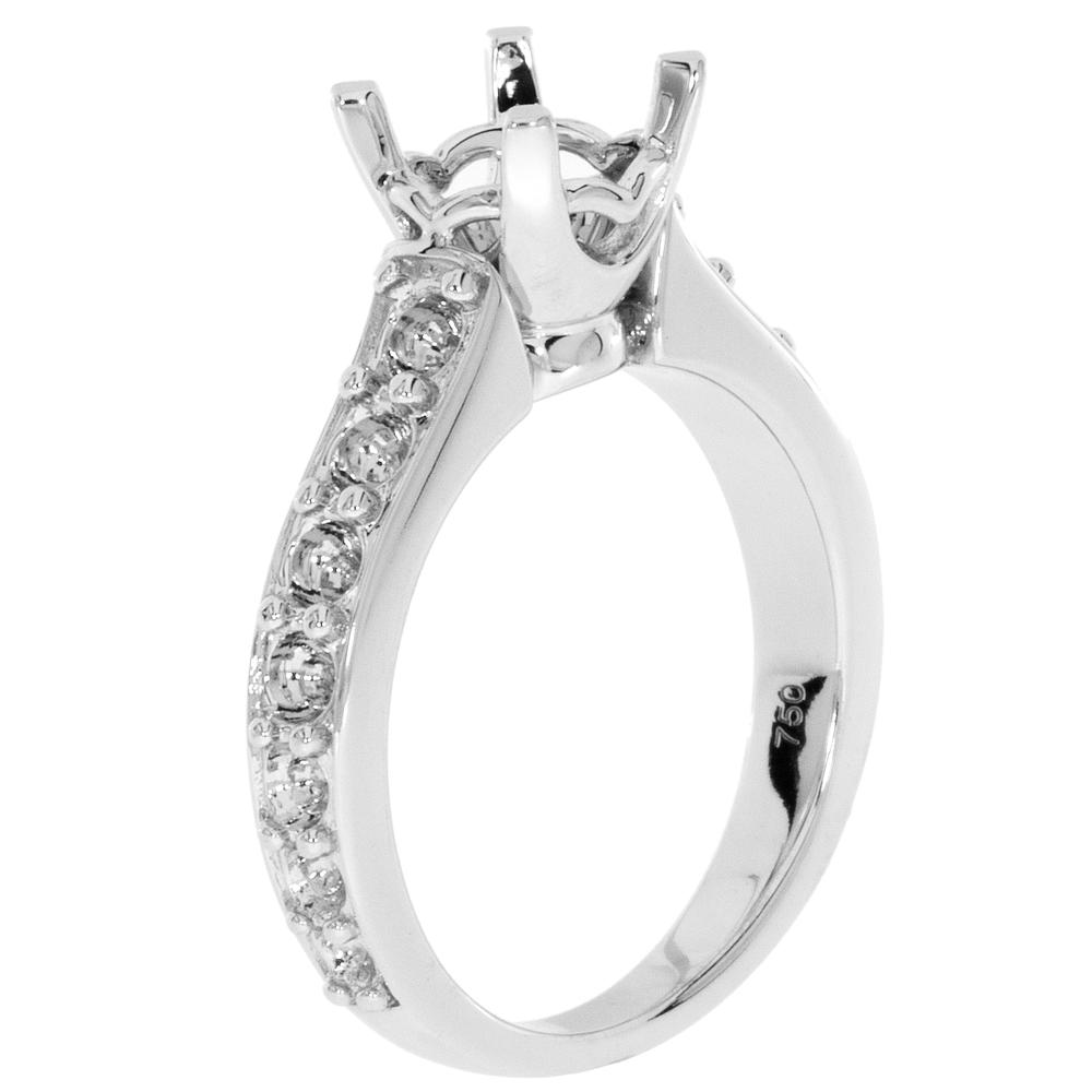 View U-PRONG GRADUATED PAVE ENGAGEMENT RING