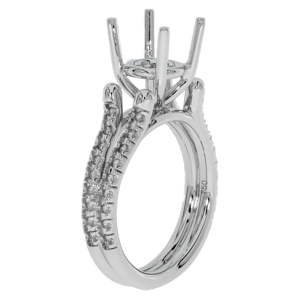 View FOUR PRONG ROUND SPLIT SHANK RING