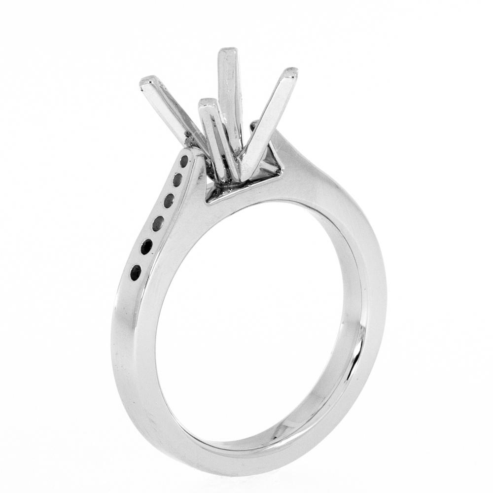 View FOUR PRONG CATHEDRAL SOLITAIRE ENGAGEMENT RING