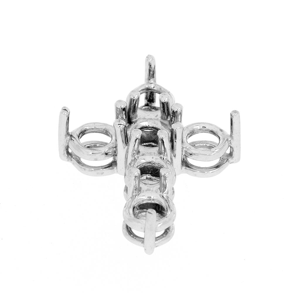 View SIX STONE CROSS PENDANT 