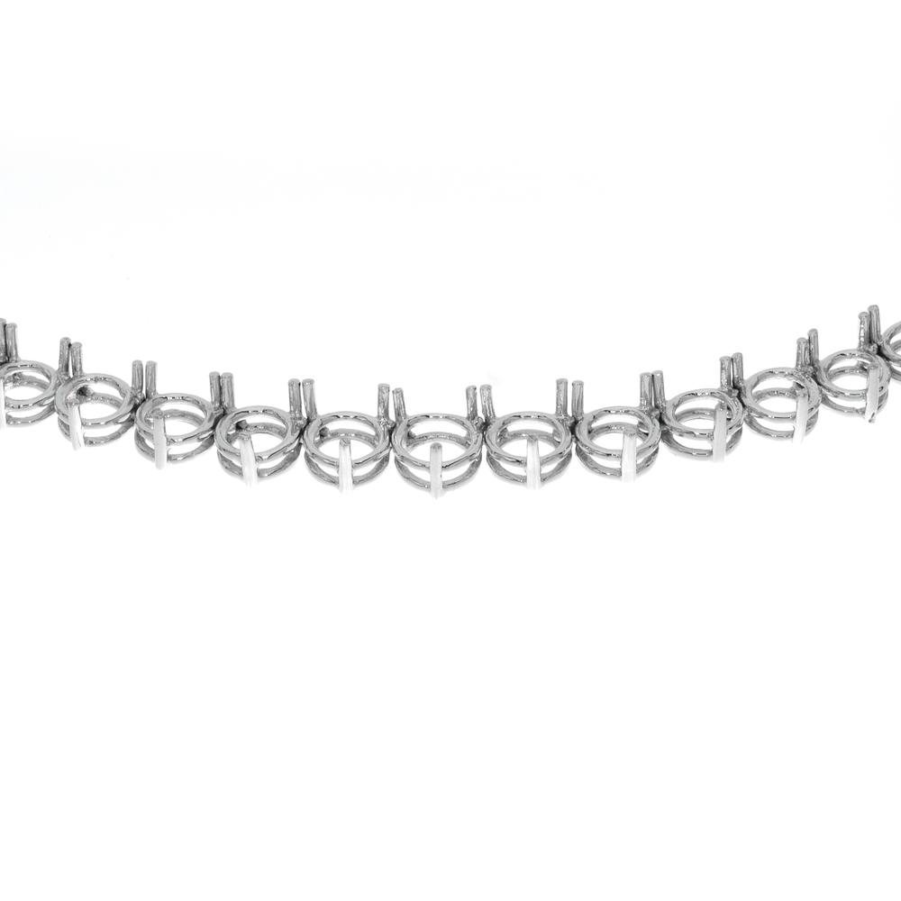 View THREE PRONG STRAIGHT RIVIERA NECKLACE